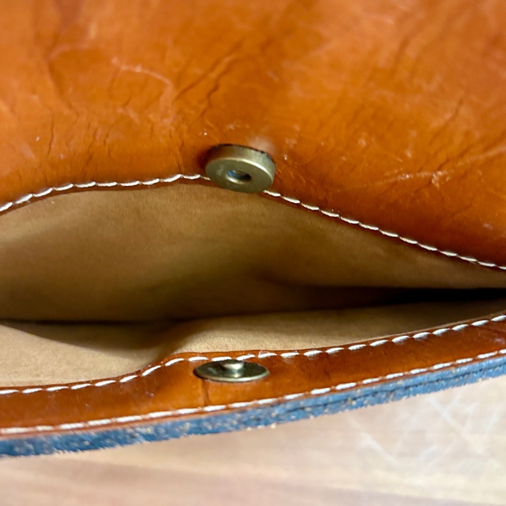 Patricia Nash Lavoria Brown Leather Top Zip Crossbody Bag - No Chain or Strap - Picture 14 of 16